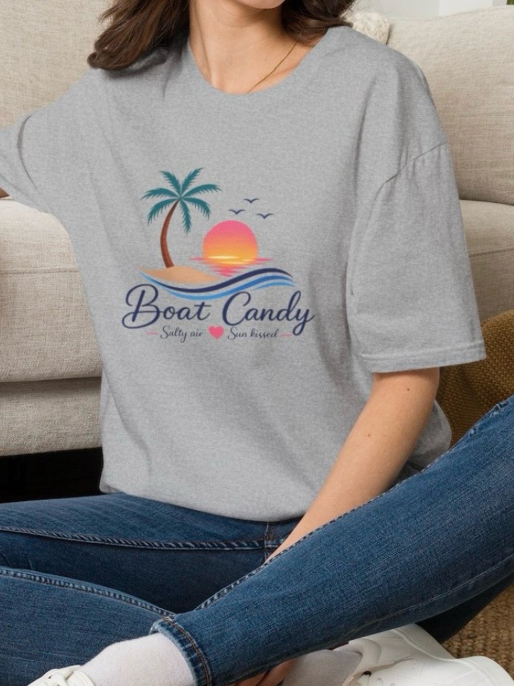 🍭🍬 BOAT CANDY 🍬🍭 Fun Beach/Boat Graphic Unisex Tee